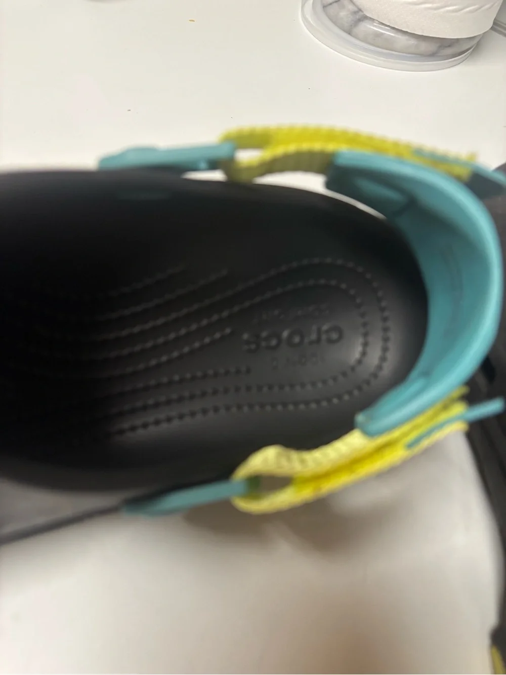 Crocs size 9 men’s 11 women’s Classic Clog with Teal excellent condition